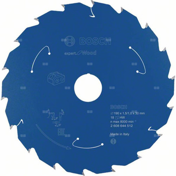 Ostrze do piły tarczowej bezprzewodowej Expert for Wood 190 x 1,5 / 1 x 30 T18
