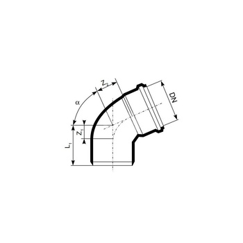 Kolano 67' MAGNAPLAST KG 2000 KGB, PP-md (zielony), DN 160 (wz x ww), do kanalizacji