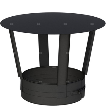 Daszek przeciwdeszczowy fi 080mmlakierowany na czarno lakierowany na czarno