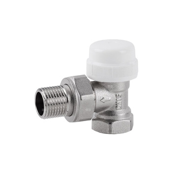 PHA-029 G1/2 WZ PN10 DN15 Termostatyczny zawór grzejnikowy katowy z nastawą wstępną Szereg F PN-EN 215:2005 + A1:2006