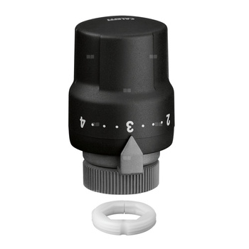 Głowica termostatyczna do armatury grzejnikowej dekoracyjnej. Z wbudowanym czujnikiem. Wykończenie: czarne