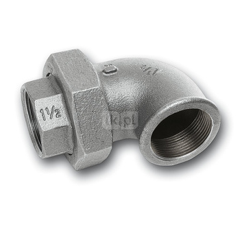 Śrubunek 45' SANHA 96# trzyczęściowy, żeliwo (ocynk galwaniczny/elektrolityczny) (ocynk), 1/2'' (GW)