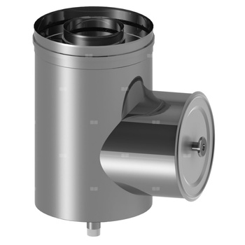 Podstawa komina z odwodnieniem i rewizją JEREMIAS CLV262 stal nierdzewna fi 225/450