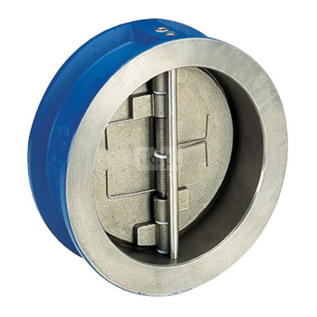 Zawór zwrotny międzykołnierzowy, zamknięcie - płytka dwudzielna wspomagana sprężyną, typ 815, Pnom 2,5 MPa, DN 100