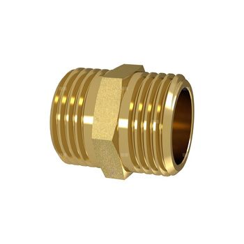 Nypel skręcany, GZ/GZ ¼ mosiądz