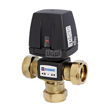Zawór regulacyjny 3-drożny ESBE VZC263 2-P 230V CPF22 20-4,5 mosiądz (stan surowy) pierścień zaciskowy DN 20, max. 95'C, max. 0.5bar, ze sterowaniem elektrycznym