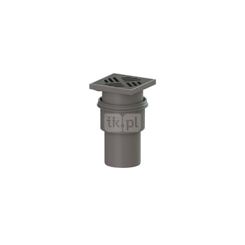 Wpust KESSEL Practicus z 1 przyłączem DN 100, odpływ pionowy (zdejmowany), kratka 138x138mm tworzywo sztuczne