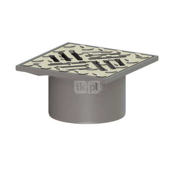 Kratka KESSEL kwadratowa ze stalowai nierdzewnej 120x120mm do wpustu