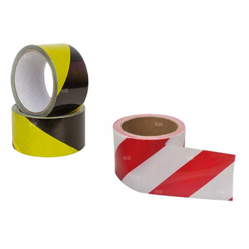 Taśma ostrzegawcza kolor biało-czerwony QIK 100 m x 75 mm