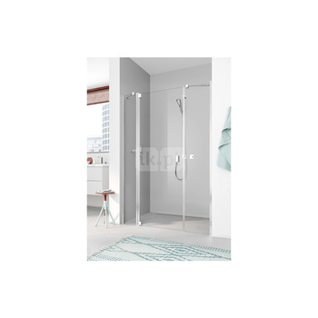 Kermi drzwi wahadłowe Raya 1AR 1100x 2000 BV: 1068-1108 srebro wysoki połysk, szkło ESG przezroczyste z Clean