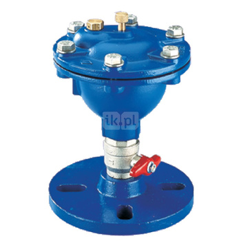 Zawór odpowietrzający do wody czystej, DN 40/50/65 (z zaworem izolującym), typ VE120, Pnom 2,5 Mpa