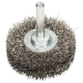 Szczotka tarczowa z drutu falistego 50 × 0,2 mm nierdzewna 50 mm, 0,2 mm, 15 mm