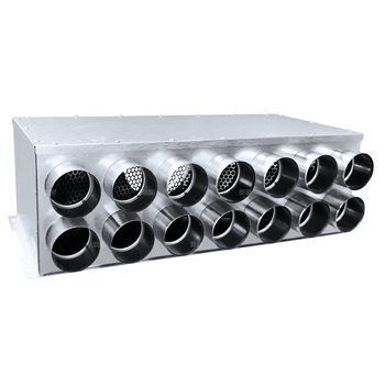 Rozdzielacz TopFlex Metal przelotowy dwurzędowy z izolacją wewnętrzną DN200/przyłącza 14 x DN75