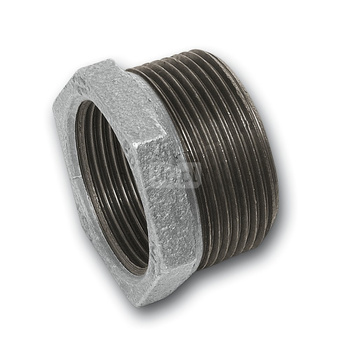 Nypel SANHA 241# redukcja, żeliwo (cynk/nikiel) (ocynk), 3/4'' x 3/8'' (GZ x GW)