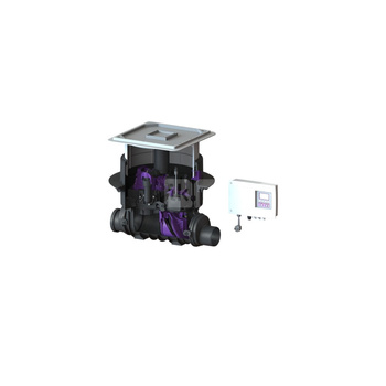 Zawór zwrotny z pompą Pumpfix F Komfort DN100 z pokrywą pod płytki