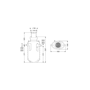 Separator tłuszczu EasyClean ground GW Direct-L NS10 170D
