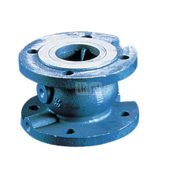 Zawór zwrotny kołnierzowy, zamknięcie grzybkowe wspomagane sprężyną, dwa króćce kontrolne, typ 402S, DN 200, PN25