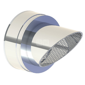 Zakończenie komina ścięte z siatką fi160