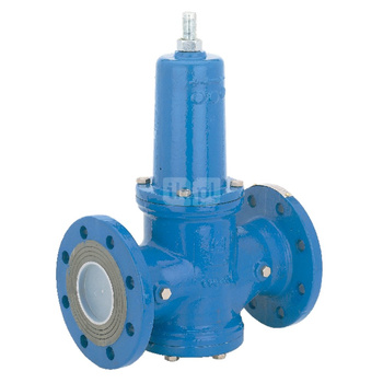 Typ DRVD - zawór redukcyjny do wody, nastawa 4,0 - 12,0 bar, przyłącza kołnierzowe PN25, Pnom=2,5 MPa, tmax=40 st.C. DN 80