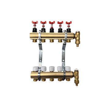 Rozdzielacz mosiężny do OP z przepływ. - QIK ECO - 7 sekcji