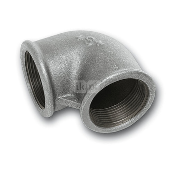 Kolano 90' SANHA 90#, żeliwo (ocynk galwaniczny/elektrolityczny) (ocynk), 1 1/2'' (GW)