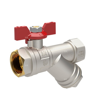 SENA VA30 zawór kulowy 1 GW-GW z filtrem uchwyt motylkowy