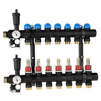 Rozdzielacz do ogrzewania podłogowego AFRISO ProCalida EF1 7-obieg. poliamid GZ 1'' x euroconus 3/4''