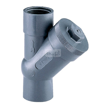 Zawór zwrotny gwintowany wew., zamknięcie kulowe z klapką rewizyjną, typ 208P, Pnom 0,6 MPa, 1 1/2"