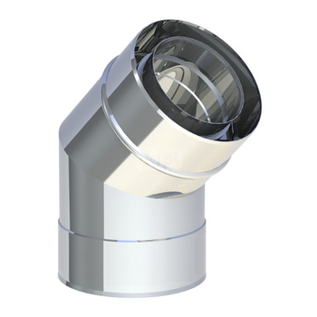 Kolano sztywne 45' fi130/180mm z uszczelką płaszcz zewnętrzny wysoki połysk