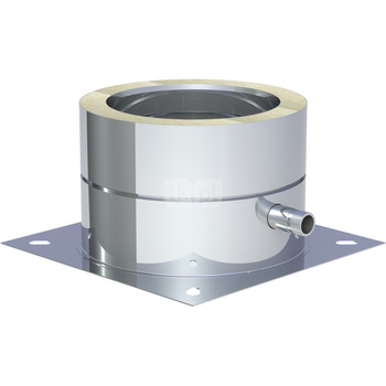 Płyta fundamentowa fi110mm z odpływem skroplin w bok montaż na cokole