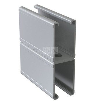 Szyna montażowa podwójna NICZUK SDME, gr. 3 mm, dł. 4000 mm, stal nierdzewna (ocynk galwaniczny)