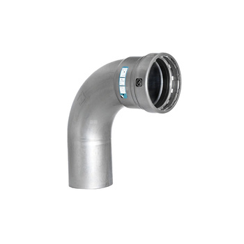 Łuk 90' SANHA Heavy Steel Press, stal (cynk/nikiel), 1/2'' (zw x GW)