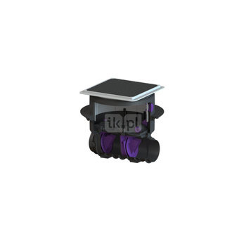 Automatyczny zawór zwrotny (zasuwa burzowa) Staufix SWA zabudowa w płycie bez króćca dopływowego i odpływowego z pokrywą czarną