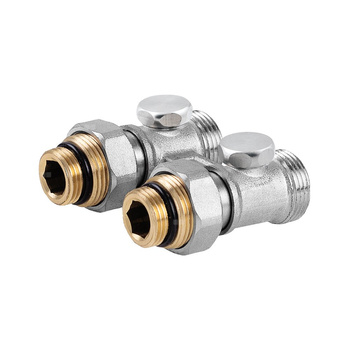 PHA-034 G1/2xG3/4 PN10 DN15 Zespół zaworów grzejnikowych P CuZn-C PN-M-75002