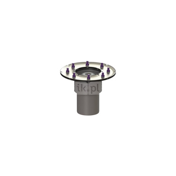 Korpus wpustu Practicus DN100, odpływ pionowy, z kołnierzem dociskowym