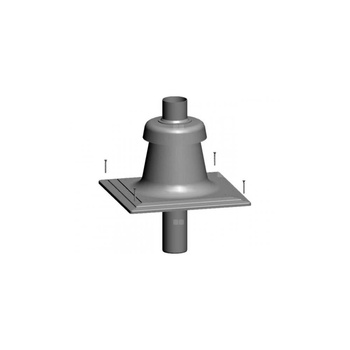 Pokrycie szachtu kominowego ze stali szlachetnej dla przewodu spalinowego elastycznego, DN83 wraz z kształtką przyłączeniową ze stali szlachetnej