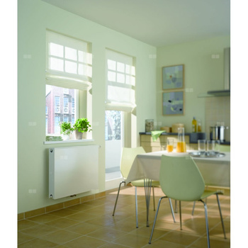 Grzejnik płytowy typ 10 KERMI Plan-Vplus, lewy wym. 405 x 905 mm, kolor biały, moc 334 W