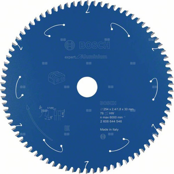 Ostrze do piły tarczowej bezprzewodowej Expert for Aluminium 254 x 2,4 / 1,8 x 30 T78