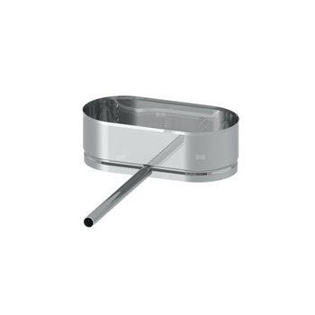 Miska na kondensat z rurką odpływową JEREMIAS OV/EW0801S stal nierdzewna fi 110x220 mm