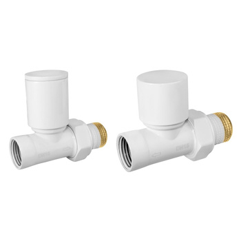 Dekoracyjny zestaw grzejnikowy prosty, biały