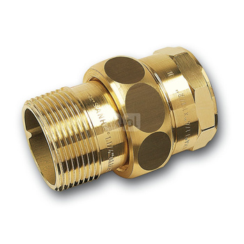 Śrubunek SANHA PURAFIT z uszczelką trzyczęściowy, Cu, 1/2'' (GW x GZ)