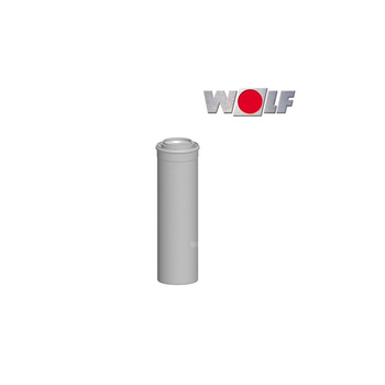 Przewód powietrzno-spalinowy DN110/160, kolor biały, wsuwany, długość 500 mm