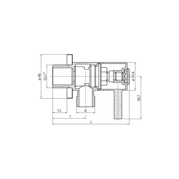 Zawór wodny PERFEXIM PHA-052 GZ 1/2'' x GZ 3/4''