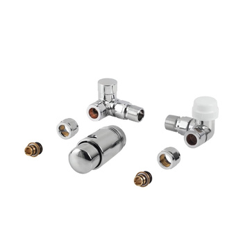 PHA-038 Kpl. termostatyczny "prawy" z nastawą wstępną do podłączenia grzejnika łazienkowego chrom