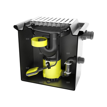 UFB 200/40 - Przepompownia do wody szarej z kratką ściekową do montażu w płycie podłogowej