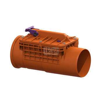 Zawór zwrotny (zasuwa burzowa) Staufix DN200 z 1 klapą z tworzywa i z zamykaniem awaryjnym