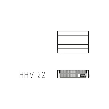 Grzejnik płytowy KERMI Ściana grzewcza V-HHV Typ 22, 700/1400mm, kolor Biały, moc 2356W