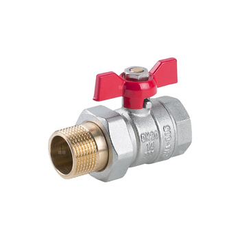 Zawór kulowy PERFEXIM PHA-005 mosiądz niklowany, PN30 1/2'' GZ x GW, uchwyt: motylek