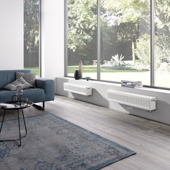 Grzejnik płytowy typ 22 KERMI X2 Profil-V, lewy, z osłonami wym. 750 x 3000 mm, kolor biały, moc 5961 W