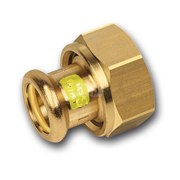 Półśrubunek SANHA Press Gas dwuczęściowy, miedź, 18 mm x 1'' (zw x nz)
